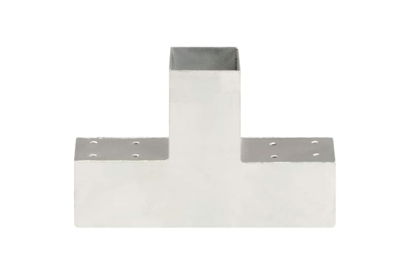 Stolpbeslag T-form galvaniserad metall 71x71 mm - Silver - Staket & grind