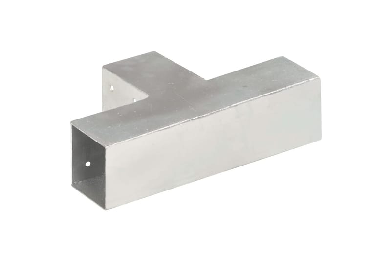 Stolpbeslag T-form galvaniserad metall 71x71 mm - Silver - Staket & grind