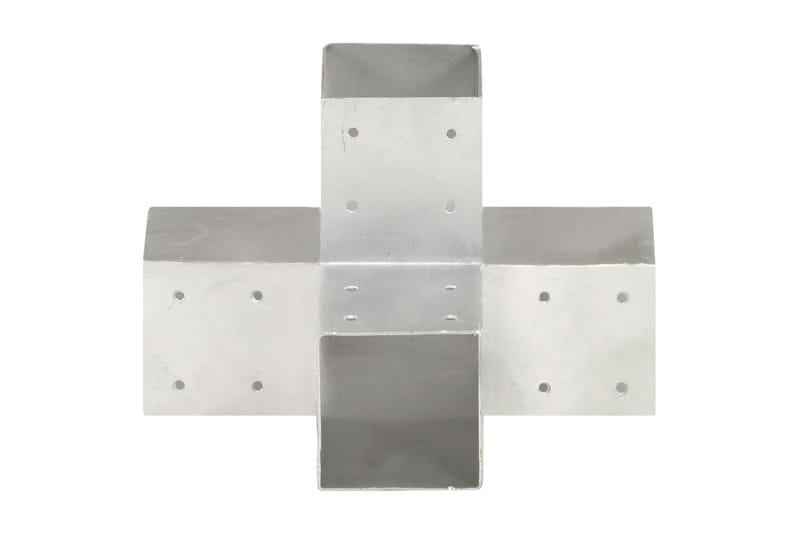 Stolpbeslag X-form galvaniserad metall 91x91 mm - Silver - Staket & grind
