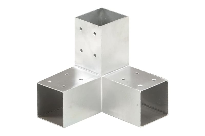 Stolpbeslag Y-form galvaniserad metall 71x71 mm - Silver - Staket & grind
