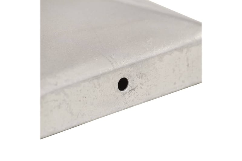 Stolphattar pyramid 6 st galvaniserad metall 91x91 mm - Silver - Staket & grind