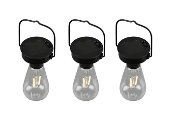 Campus solar taklampor 3-pack mattsvart, skymningsrelä - Matt svart - Utemöbler & utemiljö - Trädgårdsdekoration & utemiljö - Trädgårdsbelysning