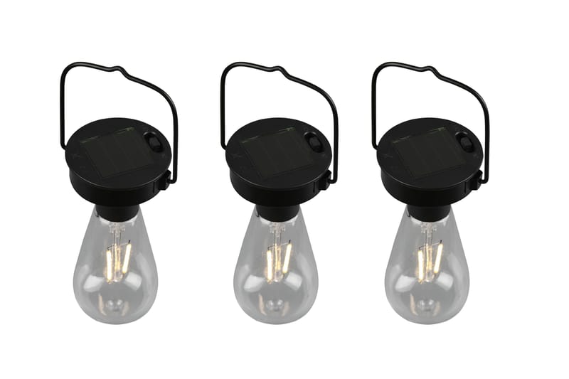 Campus solar taklampor 3-pack mattsvart, skymningsrelä - Matt svart - Utemöbler & utemiljö - Trädgårdsdekoration & utemiljö - Trädgårdsbelysning