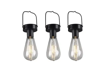 Campus solar taklampor 3-pack mattsvart, skymningsrelä - Matt svart - Utemöbler & utemiljö - Trädgårdsdekoration & utemiljö - Trädgårdsbelysning