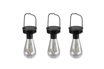 Campus solar taklampor 3-pack mattsvart, skymningsrelä - Matt svart - Utemöbler & utemiljö - Trädgårdsdekoration & utemiljö - Trädgårdsbelysning