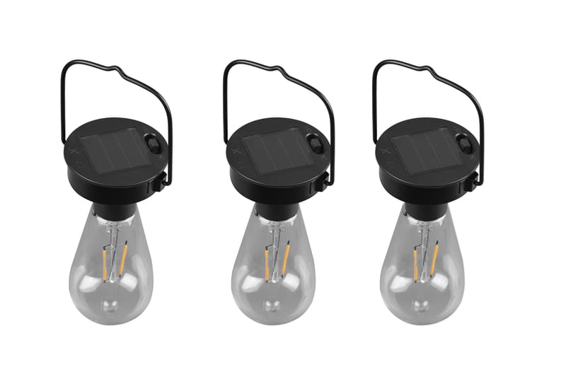 Campus solar taklampor 3-pack mattsvart, skymningsrelä - Matt svart - Utemöbler & utemiljö - Trädgårdsdekoration & utemiljö - Trädgårdsbelysning