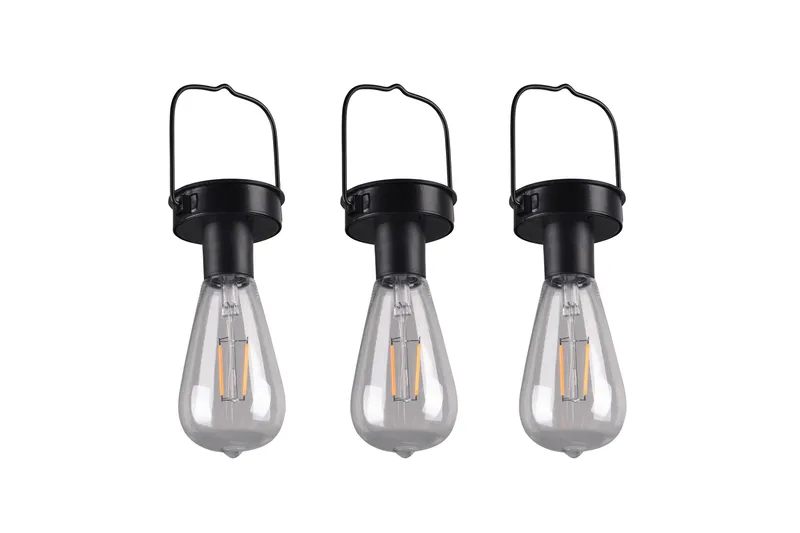 Campus solar taklampor 3-pack mattsvart, skymningsrelä - Matt svart - Utemöbler & utemiljö - Trädgårdsdekoration & utemiljö - Trädgårdsbelysning