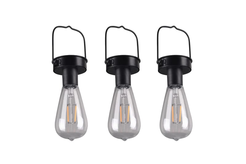 Campus solar taklampor 3-pack mattsvart, skymningsrelä - Matt svart - Utemöbler & utemiljö - Trädgårdsdekoration & utemiljö - Trädgårdsbelysning