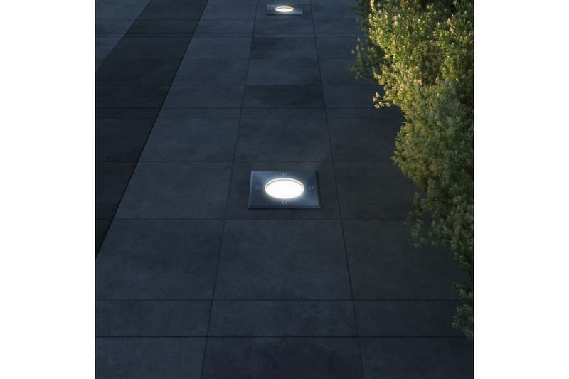 Markspotlights med 3 st fyrkantiga - Svart - Trädgårdsbelysning - Spotlight utomhus