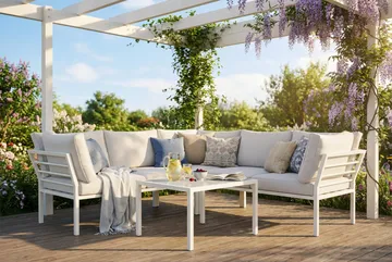 Ariany Hörnsoffa Utomhus  5-sits - Beige - Utemöbler & utemiljö - Loungemöbler - Loungeset & loungegrupp