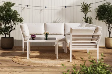 Ariany Soffgrupp Utomhus  5-sits - Beige - Utemöbler & utemiljö - Loungemöbler - Loungeset & loungegrupp