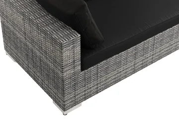 Bahamas Högermodul utomhus 140 cm i konstrotting - Grå - Utemöbler & utemiljö - Övrigt utemöbler - Moduler utesoffa - Högermodul utesoffa