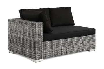 Bahamas Högermodul utomhus 140 cm i konstrotting - Grå - Utemöbler & utemiljö - Övrigt utemöbler - Moduler utesoffa - Högermodul utesoffa