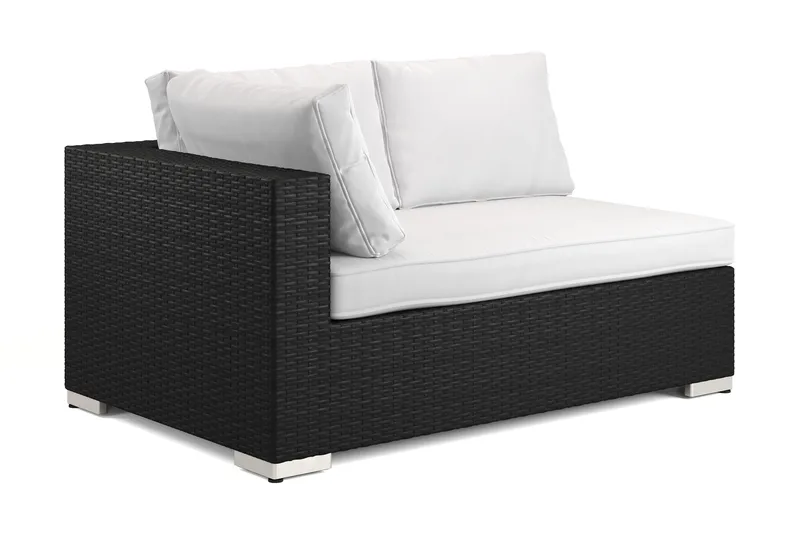 Bahamas Högermodul utomhus 140 cm i konstrotting - Svart - Utemöbler & utemiljö - Övrigt utemöbler - Moduler utesoffa - Högermodul utesoffa