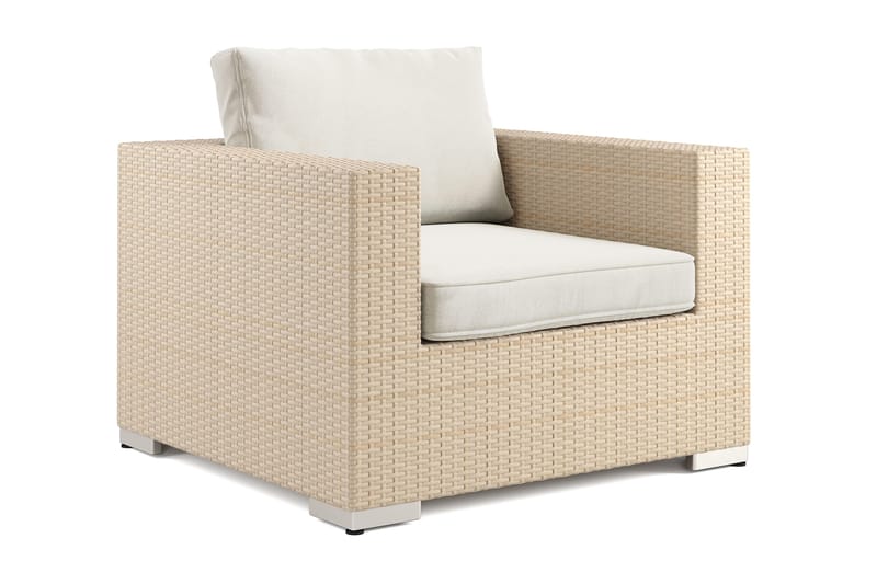 Bahamas Loungefåtölj utomhus i konstrotting, Beige