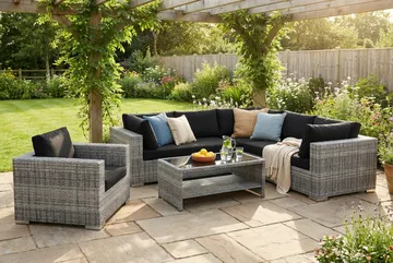 Bahamas Loungefåtölj utomhus i konstrotting - Grå - Utemöbler & utemiljö - Loungemöbler - Loungestol utomhus