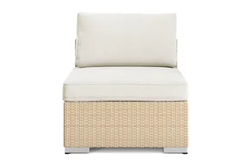 Bahamas Mittmodul utomhus i konstrotting med Ljus vattenavisande dyna - Beige - Utemöbler & utemiljö - Övrigt utemöbler - Moduler utesoffa - Mittmodul utesoffa