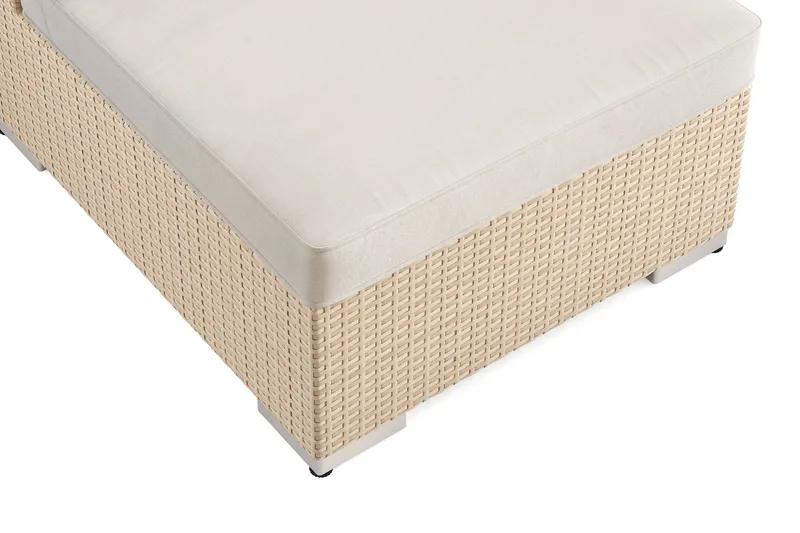 Bahamas Mittmodul utomhus i konstrotting med Ljus vattenavisande dyna - Beige - Utemöbler & utemiljö - Övrigt utemöbler - Moduler utesoffa - Mittmodul utesoffa