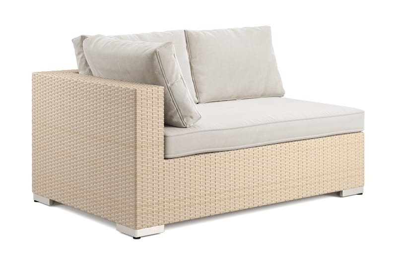 Bahamas Vänstermodul utomhus 140 cm - Beige - Utemöbler & utemiljö - Övrigt utemöbler - Moduler utesoffa - Högermodul utesoffa