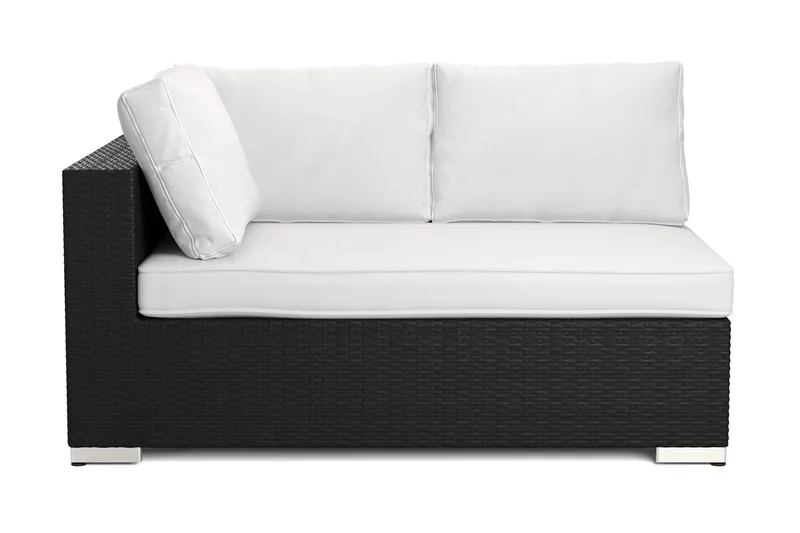 Bahamas Vänstermodul utomhus 140 cm i konstrotting - Svart - Utemöbler & utemiljö - Övrigt utemöbler - Moduler utesoffa - Högermodul utesoffa