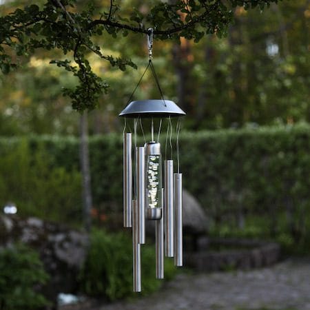 Bubbly Solcellsvindspel 35 cm - silver - Utemöbler & utemiljö - Trädgårdsdekoration & utemiljö - Trädgårdsfigurer & trädgårdsprydnad