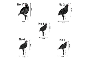 Dekorativ Trädgårds Metalltillbehör Set Cirel Svart - Svart - Utemöbler & utemiljö - Trädgårdsdekoration & utemiljö - Trädgårdsfigurer & trädgårdsprydnad