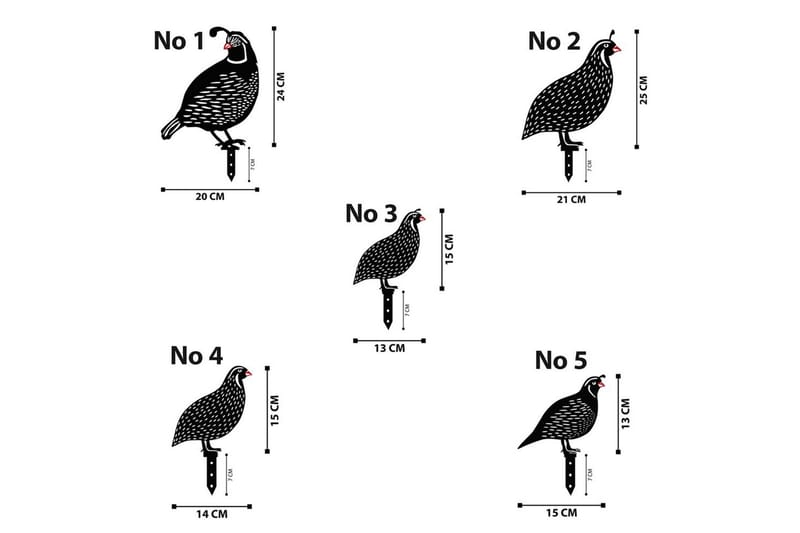 Dekorativ Trädgårds Metalltillbehör Set Cirel Svart - Svart - Utemöbler & utemiljö - Trädgårdsdekoration & utemiljö - Trädgårdsfigurer & trädgårdsprydnad