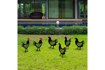 Dekorativ Trädgårds Metalltillbehör Set Flarek Svart Sex stycken - Sex stycken - Utemöbler & utemiljö - Trädgårdsdekoration & utemiljö - Trädgårdsfigurer & trädgårdsprydnad