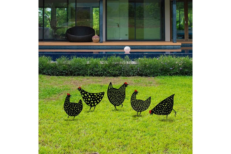 Dekorativ Trädgårds Metalltillbehör Set Gilen Svart - Svart - Utemöbler & utemiljö - Trädgårdsdekoration & utemiljö - Trädgårdsfigurer & trädgårdsprydnad