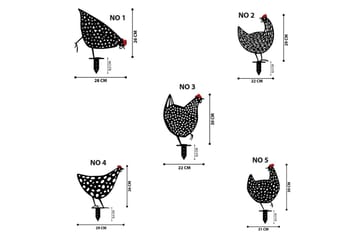 Dekorativ Trädgårds Metalltillbehör Set Gilen Svart - Svart - Utemöbler & utemiljö - Trädgårdsdekoration & utemiljö - Trädgårdsfigurer & trädgårdsprydnad