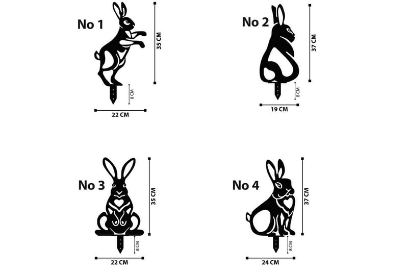 Dekorativ Trädgårds Metalltillbehör Set Jarielhaven Svart - Svart - Utemöbler & utemiljö - Trädgårdsdekoration & utemiljö - Trädgårdsfigurer & trädgårdsprydnad