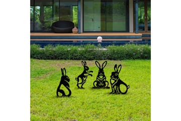 Dekorativ Trädgårds Metalltillbehör Set Jarielhaven Svart - Svart - Utemöbler & utemiljö - Trädgårdsdekoration & utemiljö - Trädgårdsfigurer & trädgårdsprydnad