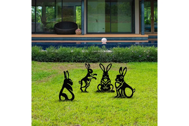 Dekorativ Trädgårds Metalltillbehör Set Jarielhaven Svart - Svart - Utemöbler & utemiljö - Trädgårdsdekoration & utemiljö - Trädgårdsfigurer & trädgårdsprydnad