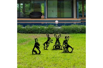 Dekorativ Trädgårds Metalltillbehör Set Jarielhaven Svart - Svart - Utemöbler & utemiljö - Trädgårdsdekoration & utemiljö - Trädgårdsfigurer & trädgårdsprydnad