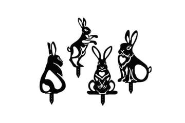 Dekorativ Trädgårds Metalltillbehör Set Jarielhaven Svart - Svart - Utemöbler & utemiljö - Trädgårdsdekoration & utemiljö - Trädgårdsfigurer & trädgårdsprydnad