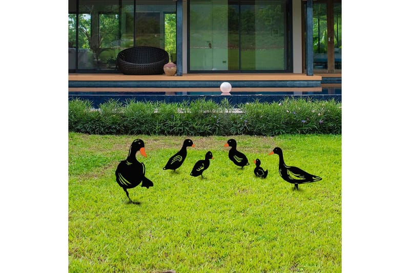 Dekorativ Trädgårds Metalltillbehör Set Periorhaven Svart - Svart - Utemöbler & utemiljö - Trädgårdsdekoration & utemiljö - Trädgårdsfigurer & trädgårdsprydnad