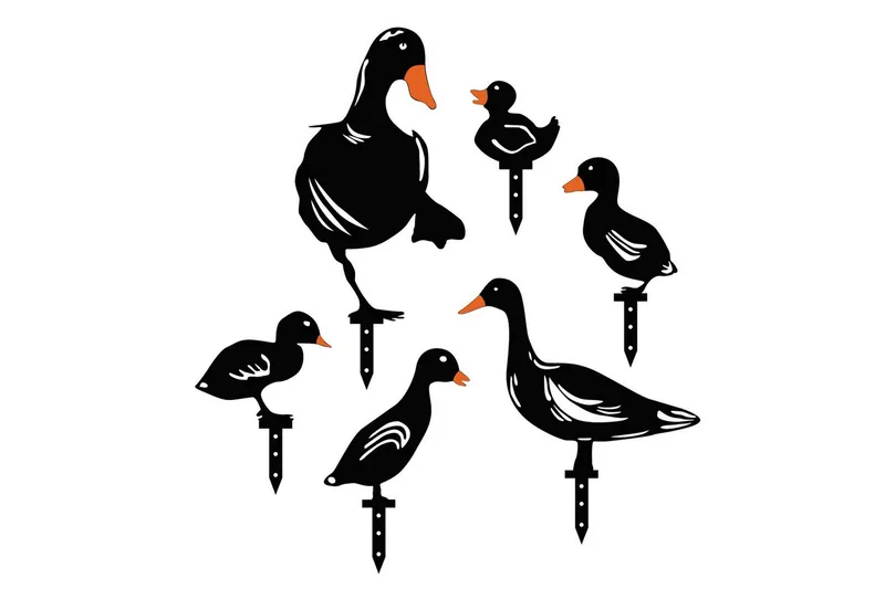 Dekorativ Trädgårds Metalltillbehör Set Periorhaven Svart, Svart