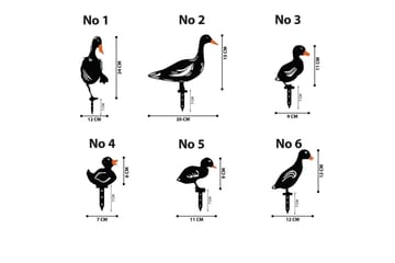 Dekorativ Trädgårds Metalltillbehör Set Periorhaven Svart - Svart - Utemöbler & utemiljö - Trädgårdsdekoration & utemiljö - Trädgårdsfigurer & trädgårdsprydnad