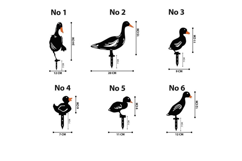 Dekorativ Trädgårds Metalltillbehör Set Periorhaven Svart - Svart - Utemöbler & utemiljö - Trädgårdsdekoration & utemiljö - Trädgårdsfigurer & trädgårdsprydnad