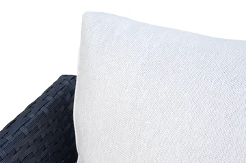 James Light Stor l-formad loungegrupp utomhus i konstrotting med förvaring och vita dynor - Svart - Utemöbler & utemiljö - Loungemöbler - Loungeset & loungegrupp