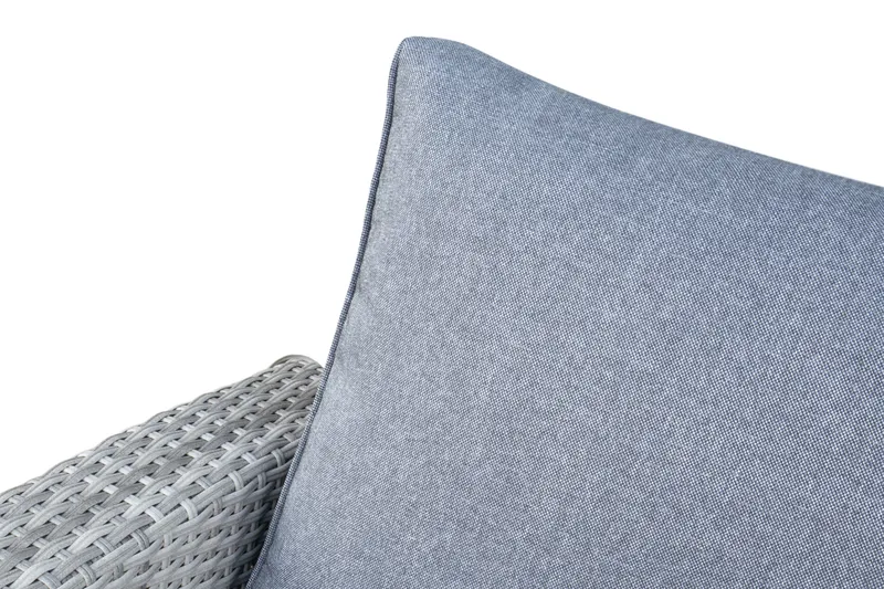 James Light Stor L-formad vändbar loungegrupp utomhus i konstrotting med förvaring och gråa dynor - Grå - Utemöbler & utemiljö - Loungemöbler - Loungeset & loungegrupp