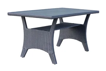 James Light Stor L-formad vändbar loungegrupp utomhus i konstrotting med förvaring och vita dynor - Svart - Utemöbler & utemiljö - Loungemöbler - Loungeset & loungegrupp