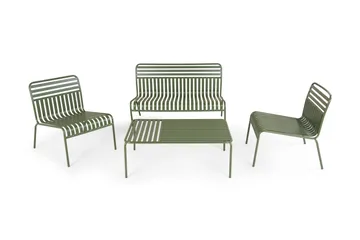 Jarva Liten 4-sits Soffgrupp Utomhus i metall - Oliv - Utemöbler & utemiljö - Loungemöbler - Loungeset & loungegrupp