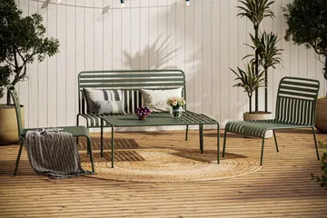 Jarva Liten 4-sits Soffgrupp Utomhus i metall - Oliv - Utemöbler & utemiljö - Loungemöbler - Loungeset & loungegrupp