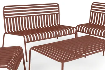 Jarva Liten 4-sits Soffgrupp Utomhus i metall - Röd - Utemöbler & utemiljö - Loungemöbler - Loungeset & loungegrupp