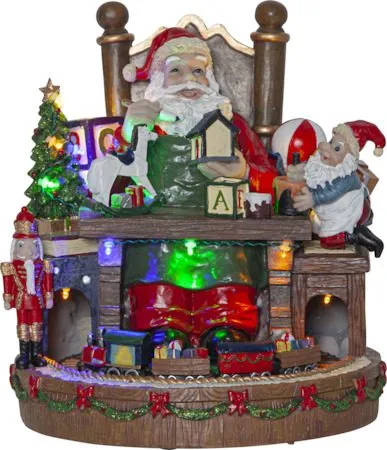 Juldekoration Merryville Tomte med Skrivbord 24x25 cm, Flerfärgad
