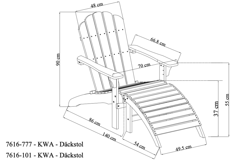 Landet Däckstol utomhus i akacia trä - Mörkgrön - Utemöbler & utemiljö - Utestol & trädgårdsstol - Solstol - Däckstol