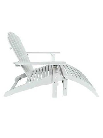 Landet Däckstol utomhus i akacia trä - Vit - Utemöbler & utemiljö - Utestol & trädgårdsstol - Solstol - Däckstol