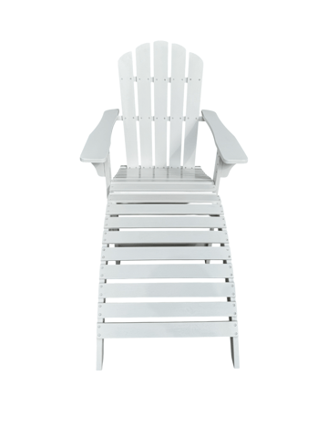 Landet Däckstol utomhus i akacia trä - Vit - Utemöbler & utemiljö - Utestol & trädgårdsstol - Solstol - Däckstol