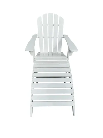 Landet Däckstol utomhus i akacia trä - Vit - Utemöbler & utemiljö - Utestol & trädgårdsstol - Solstol - Däckstol